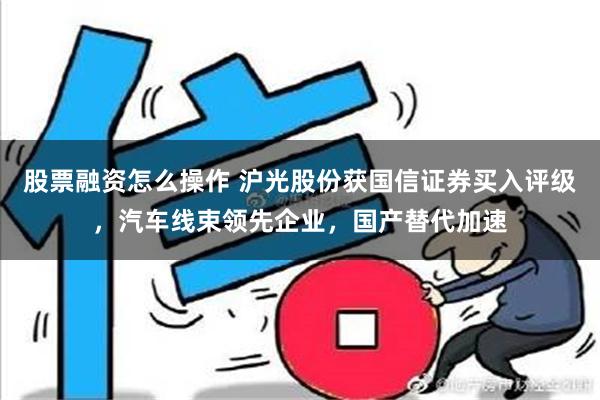 股票融资怎么操作 沪光股份获国信证券买入评级，汽车线束领先企业，国产替代加速