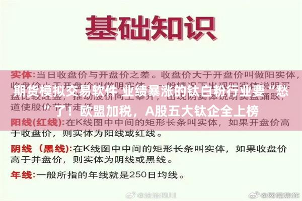 期货模拟交易软件 业绩暴涨的钛白粉行业要“愁”了！欧盟加税，A股五大钛企全上榜