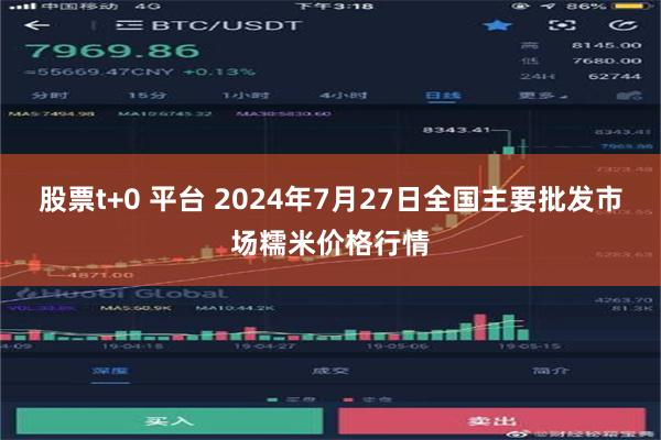 股票t+0 平台 2024年7月27日全国主要批发市场糯米价格行情