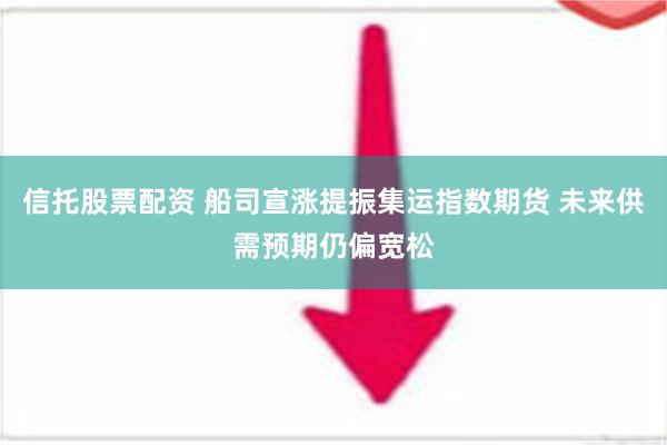 信托股票配资 船司宣涨提振集运指数期货 未来供需预期仍偏宽松